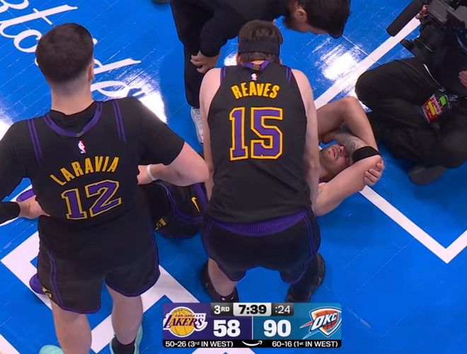 雷霆43分狂胜湖人 东契奇伤退引担忧